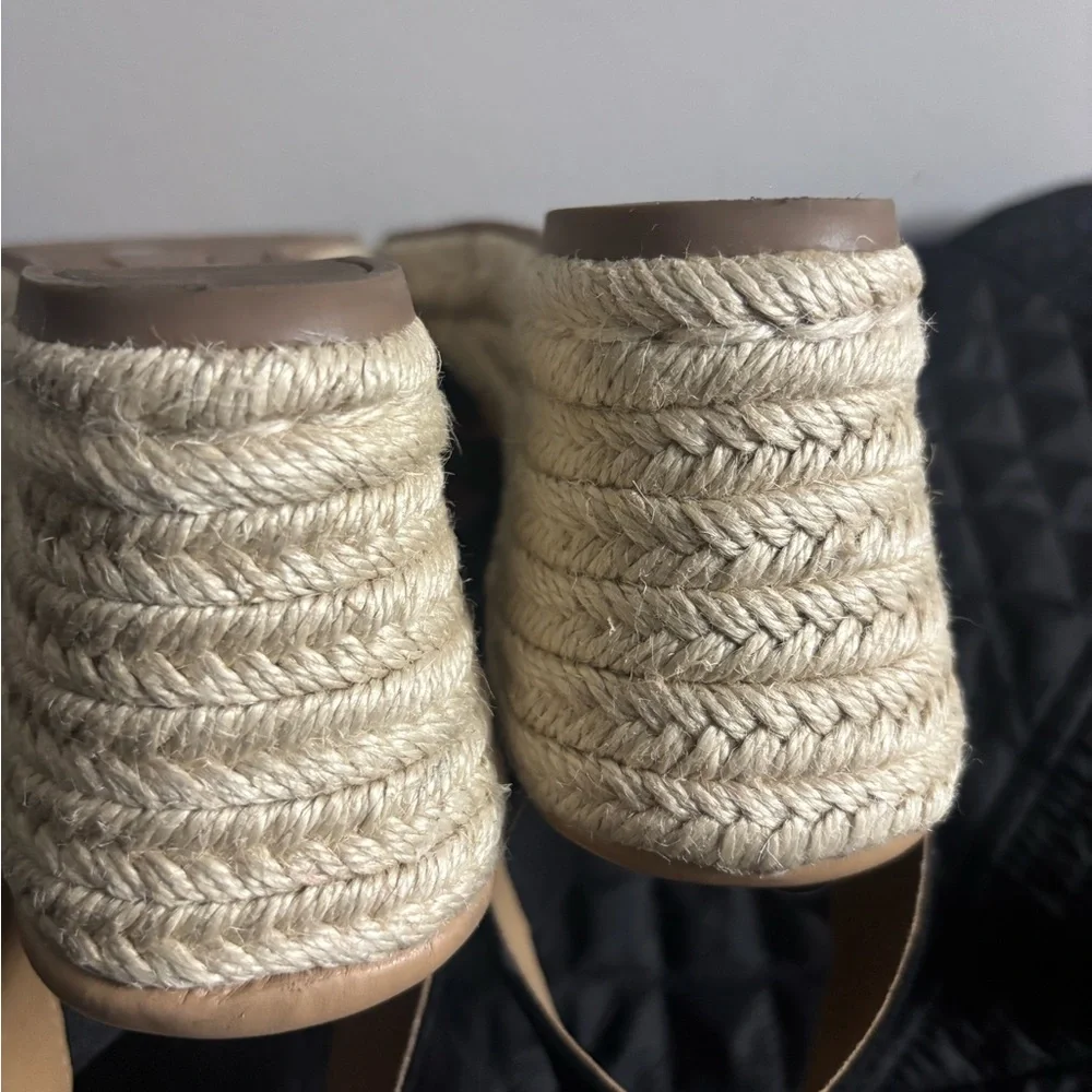 Easy Spirit Black Espadrille Wedge Sandals
